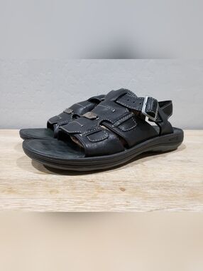 MERRELL Men's New Delhi Leather Performance Sandals (9) Black/Brown